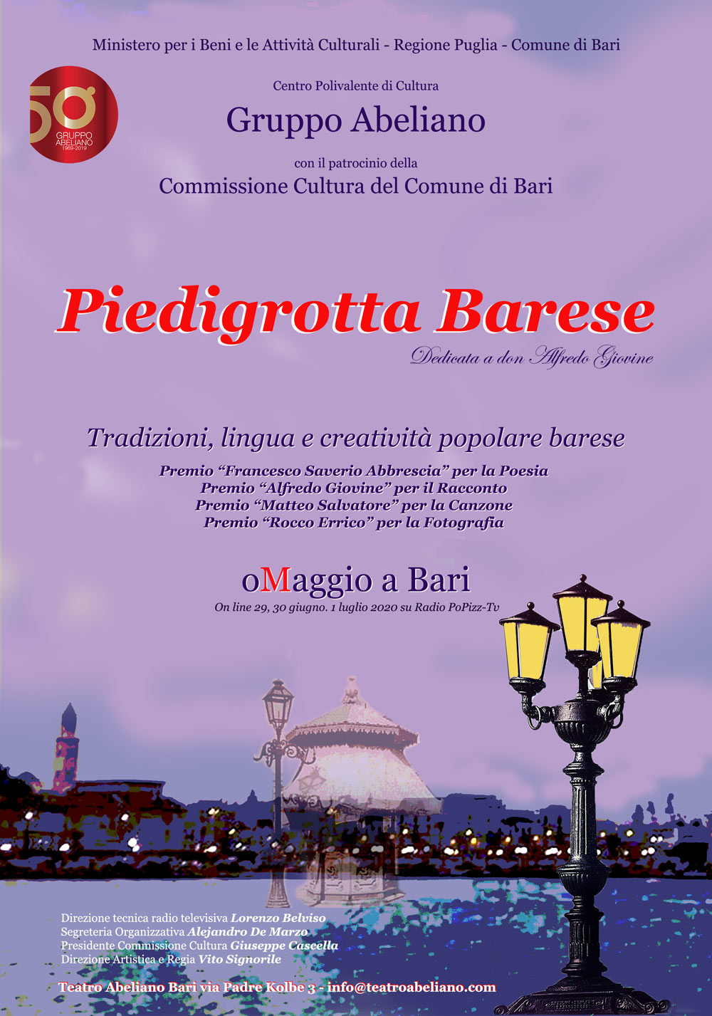 Poesie Di Natale In Dialetto Barese Per Bambini.Premio Piedigrotta Barese 2020 Nuovo Teatro Abeliano